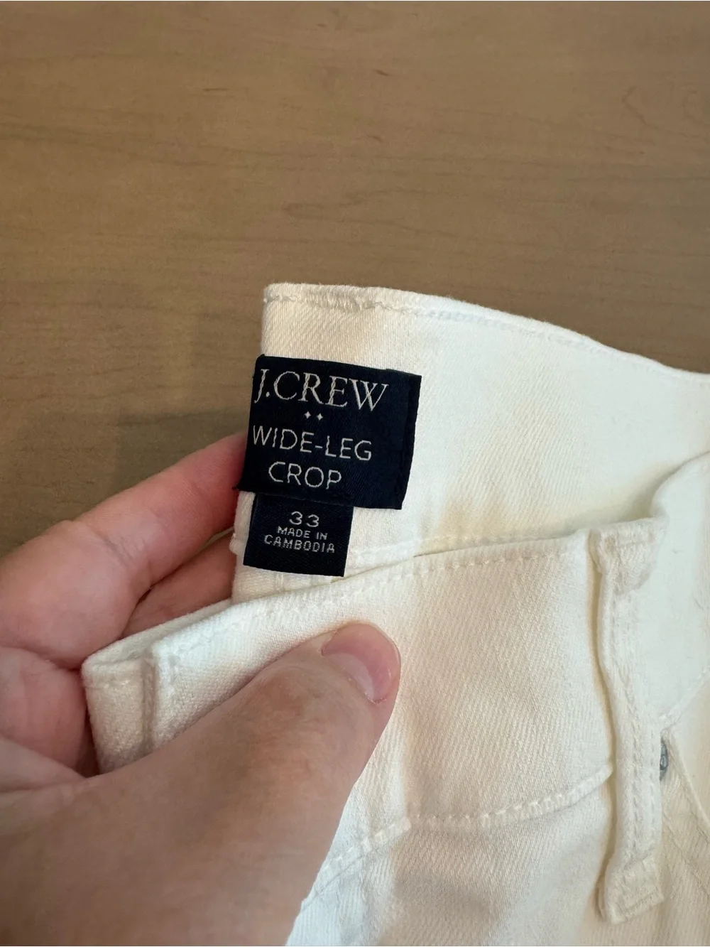J. Crew White Wide-Leg Jeans